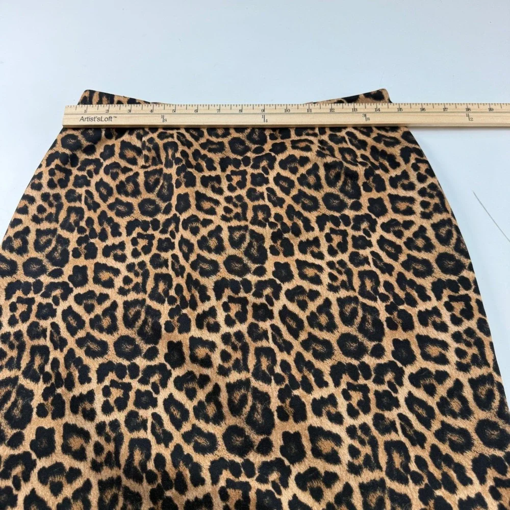 Michael Kors Leopard Print Midi Pencil Skirt Women's Size 8 Animal Print